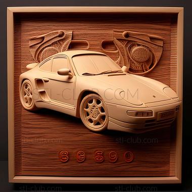 3D мадэль Porsche 968 (STL)